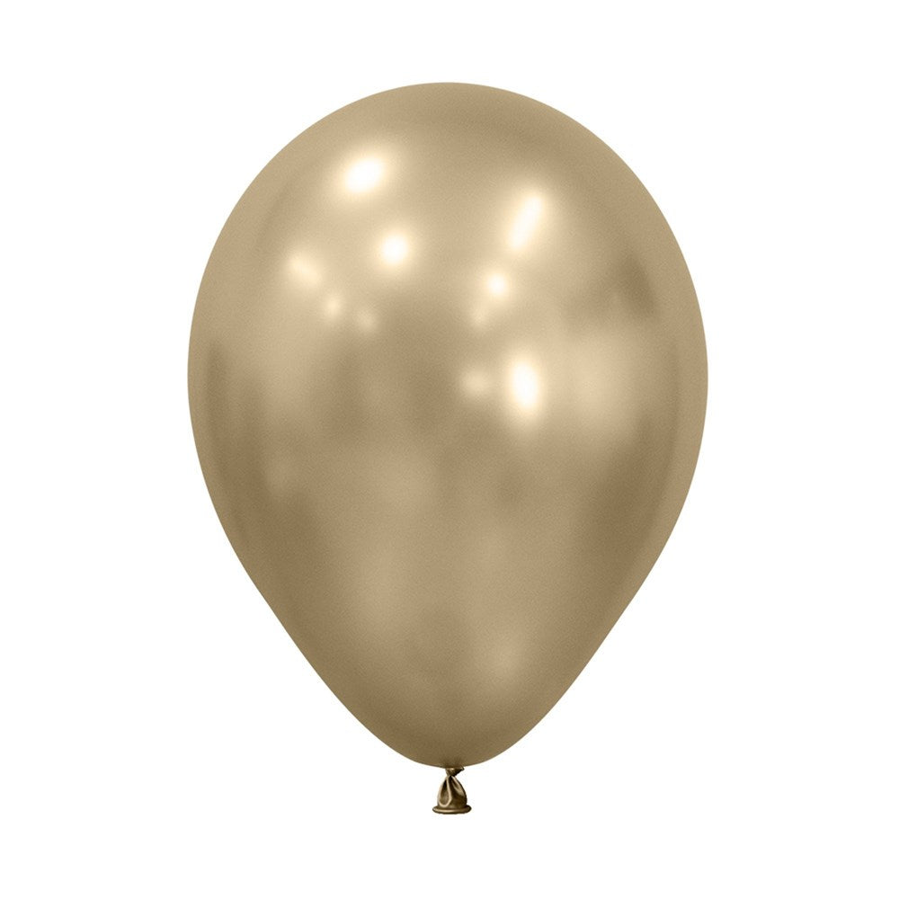 12" (30cm) Silk Gold Dust  Regular Latex Balloon