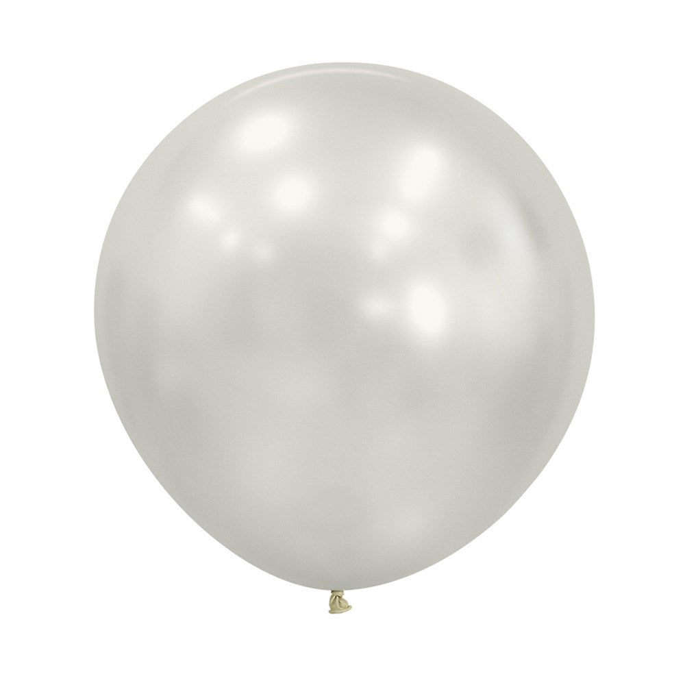 24" (60cm) Silk Oster White Jumbo Latex Balloon