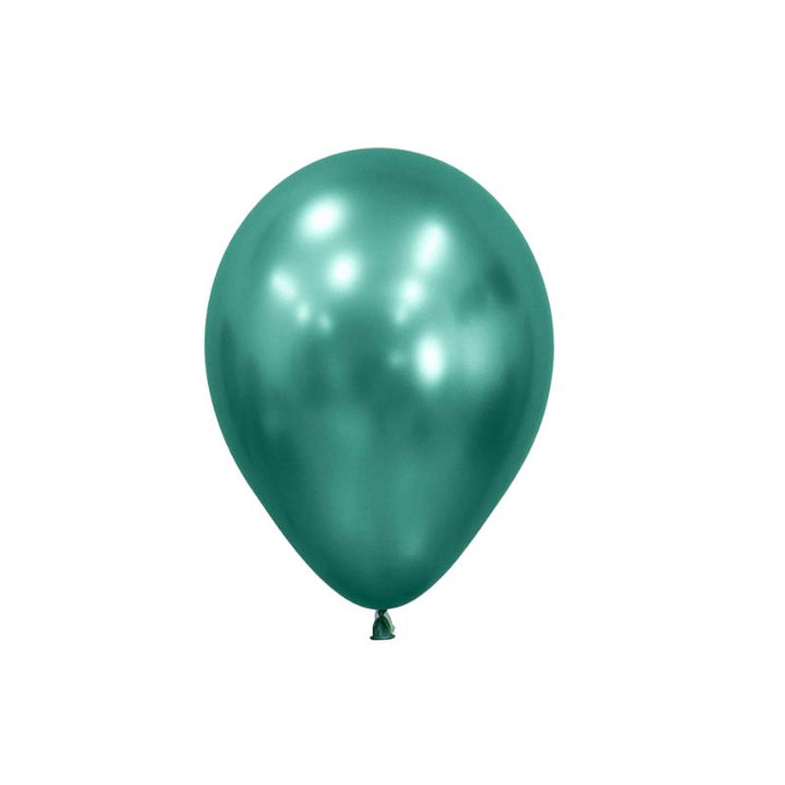 Single teal balloon on a white background