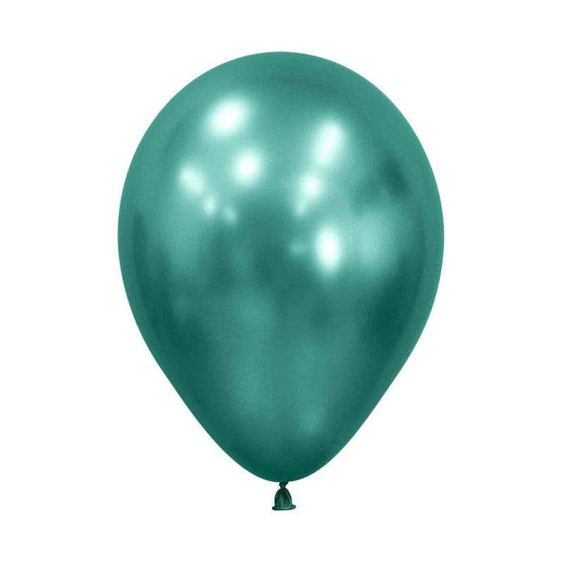 11" (28cm) Chrome Green Latex Balloon