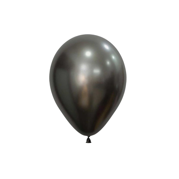 5" (12cm) Silk Midnight Grey Mini Latex Balloon