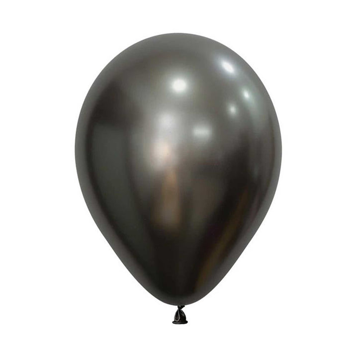 12" (30cm) Silk Midnight Grey Regular Latex Balloon