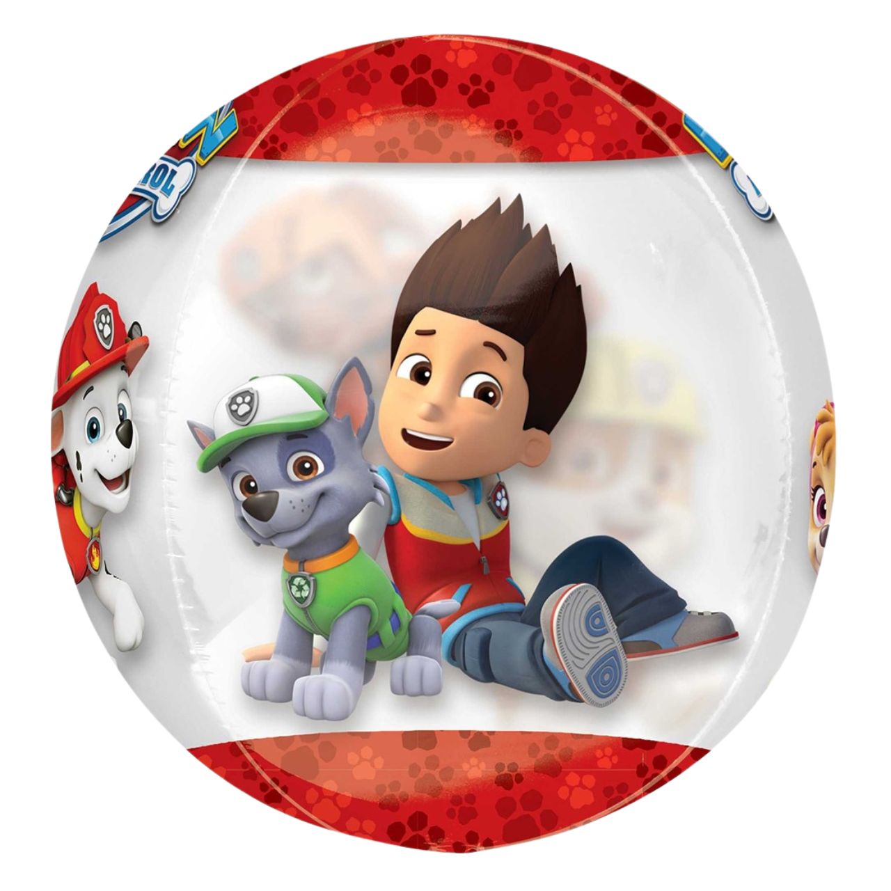 Paw Patrol Chase and Marshall Clear Orbz Balloon