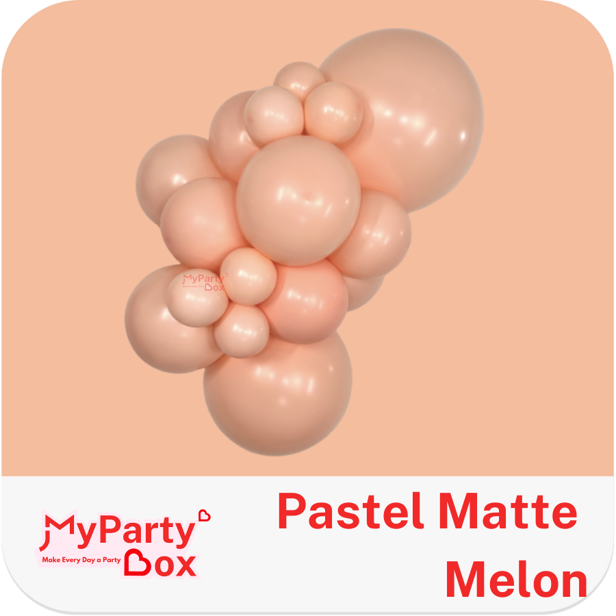 Sempertex Pastel Matte Melon Latex Balloon Cluster