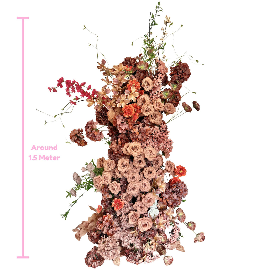 Rustic Romance – Terracotta & Blush Floral Column