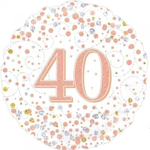 Decorative balloon with the number 40 on a white background