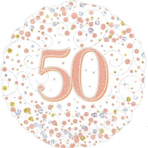 Decorative balloon with the number 50 on a white background