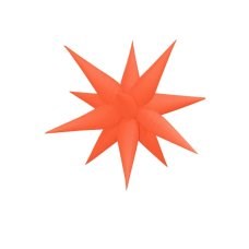 Neon Orange Spike Star Foil Balloon (65cm)