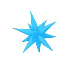 Neon Blue Spike Star Foil Balloon (65cm)