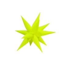 Neon Yellow Spike Star Foil Balloon (100cm)