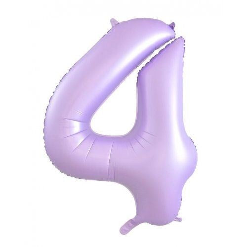 Lilac number 4 Helium Foil Balloon