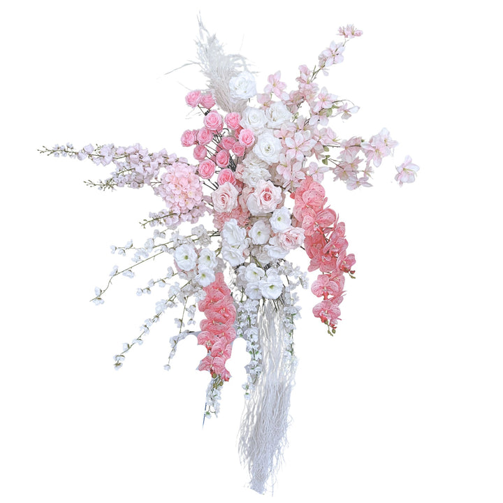 Blushing Elegance - Soft Pink & White Floral Hanging Arrangement