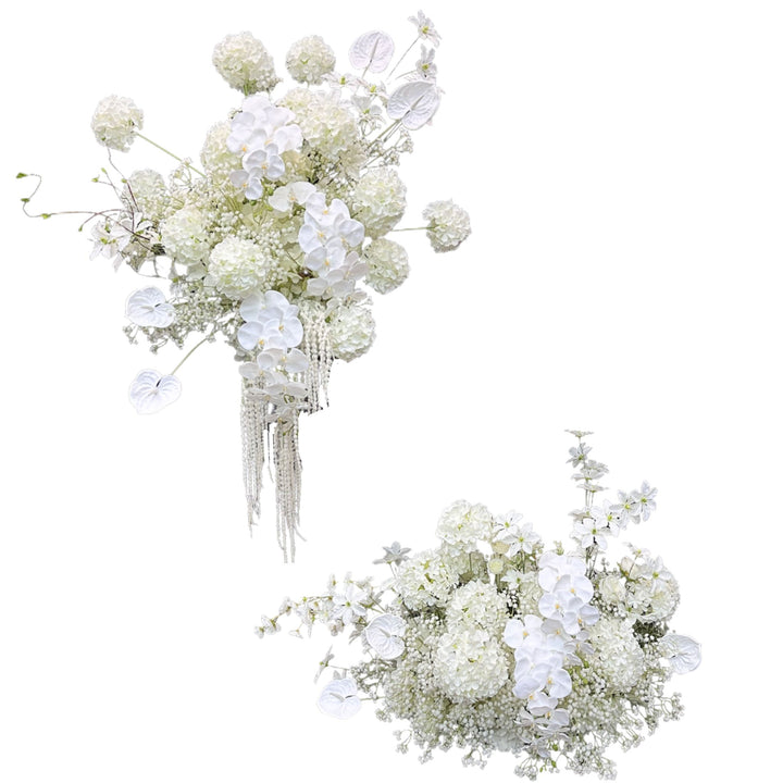 Pure Grace – Classic White Floral Arrangement Combo