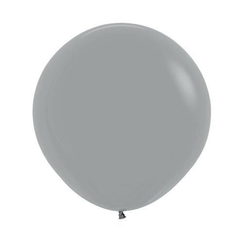 Single gray balloon on a white background