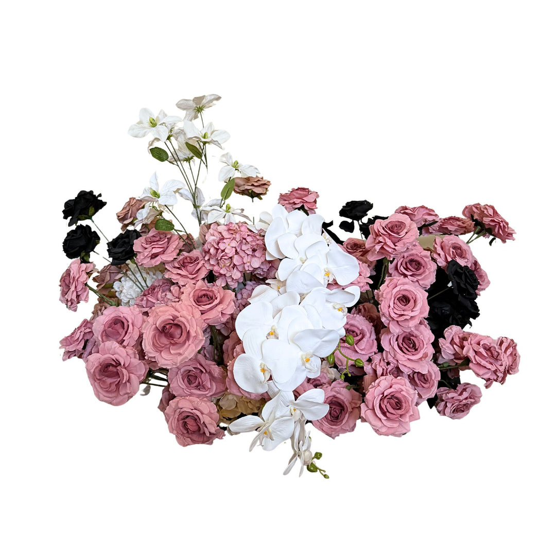Moody Bloom - Dusty Rose, Black & White Floral Arrangement - Floor