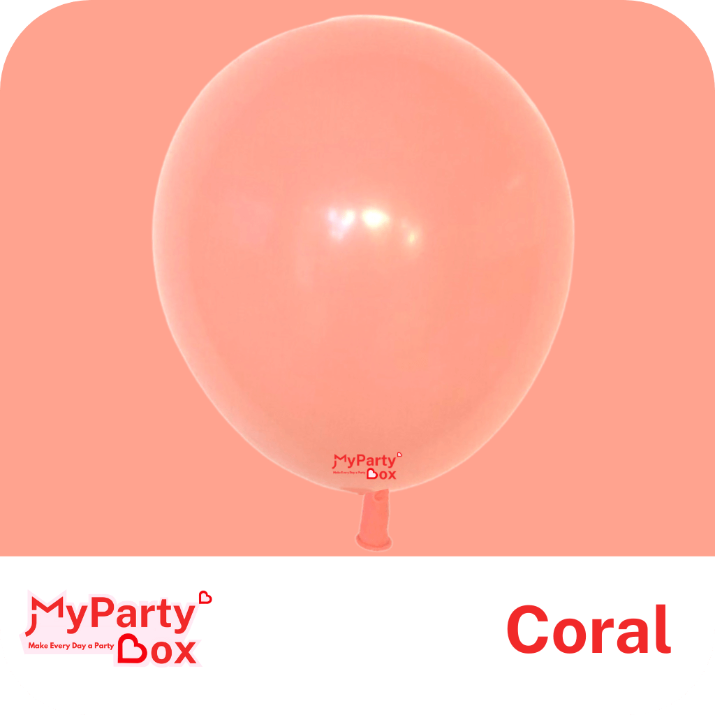 17" (45cm) Coral Latex Balloon