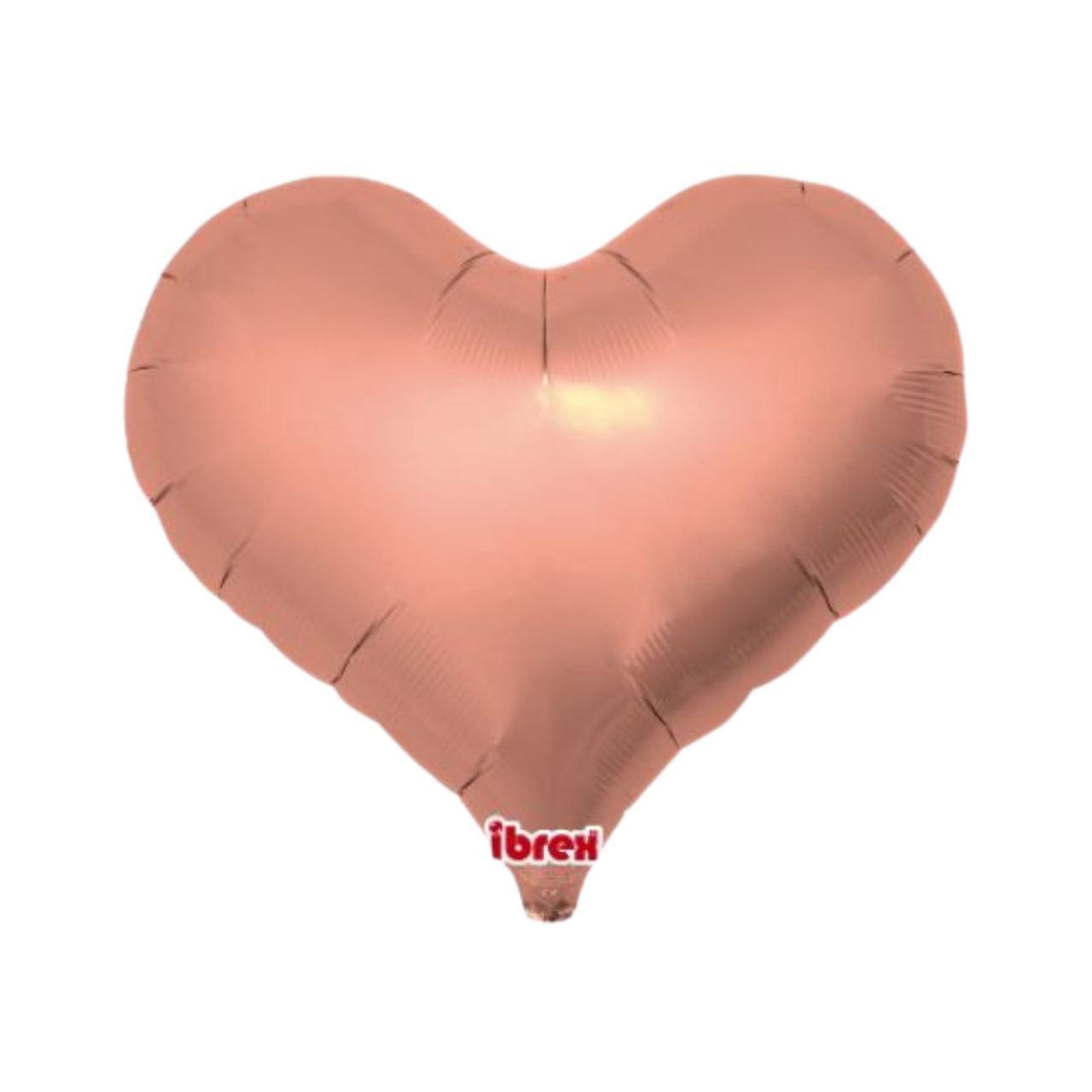 Ibreh Metallic Rose Gold Jelly Heart Foil Balloon (unpackaged)