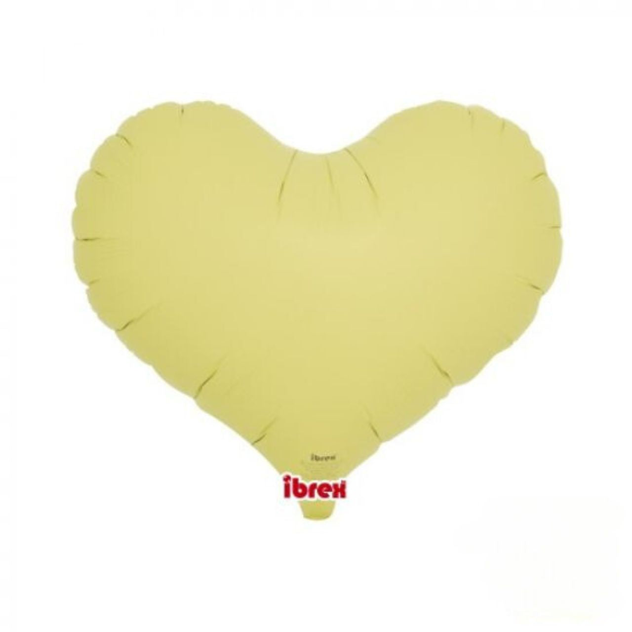 Ibreh Pastel Yellow Jelly Heart Foil Balloon (unpackaged)