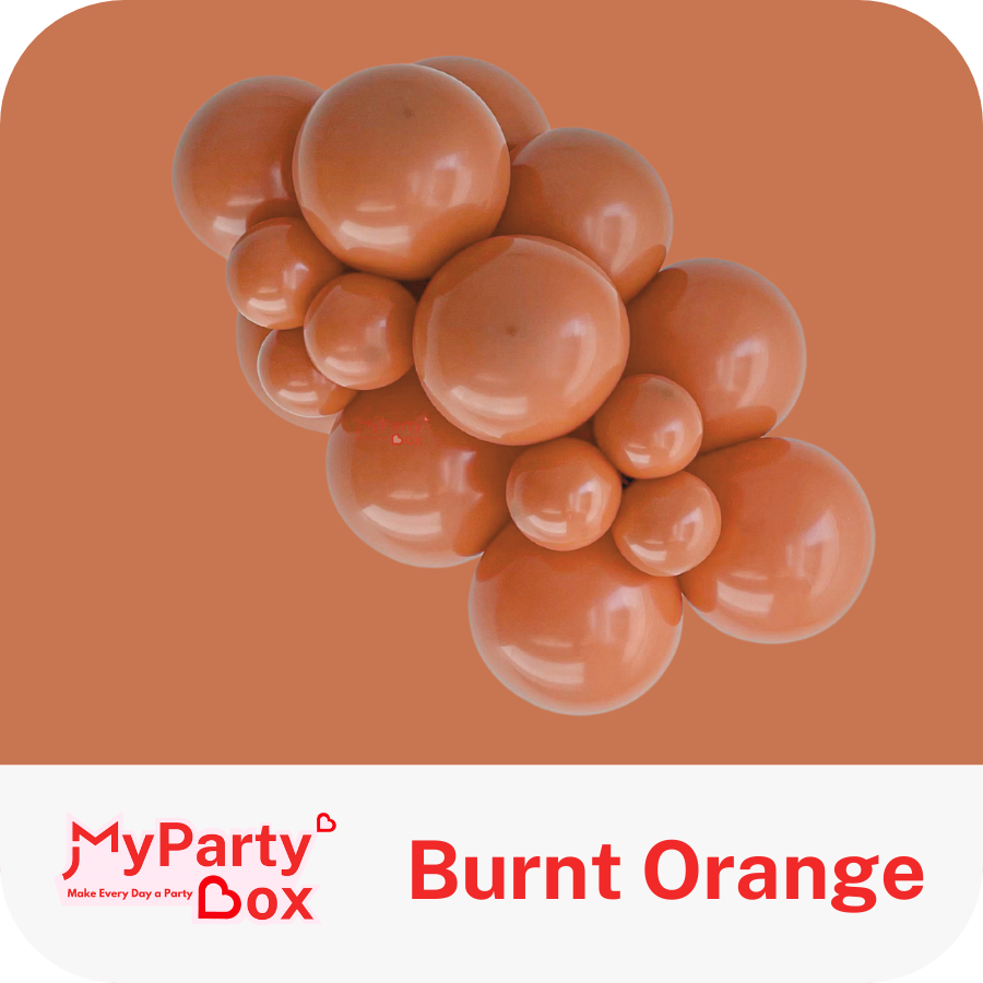 Tuftex Burnt Orange Latex Balloon Cluster