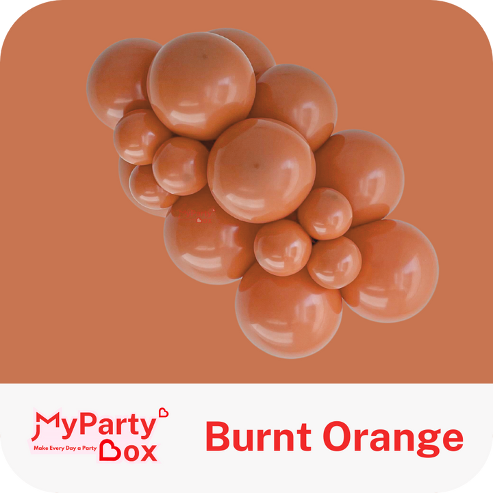 Tuftex Burnt Orange Latex Balloon Cluster
