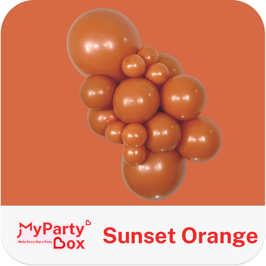 Sempertex Sunset Orange Latex Balloon Cluster