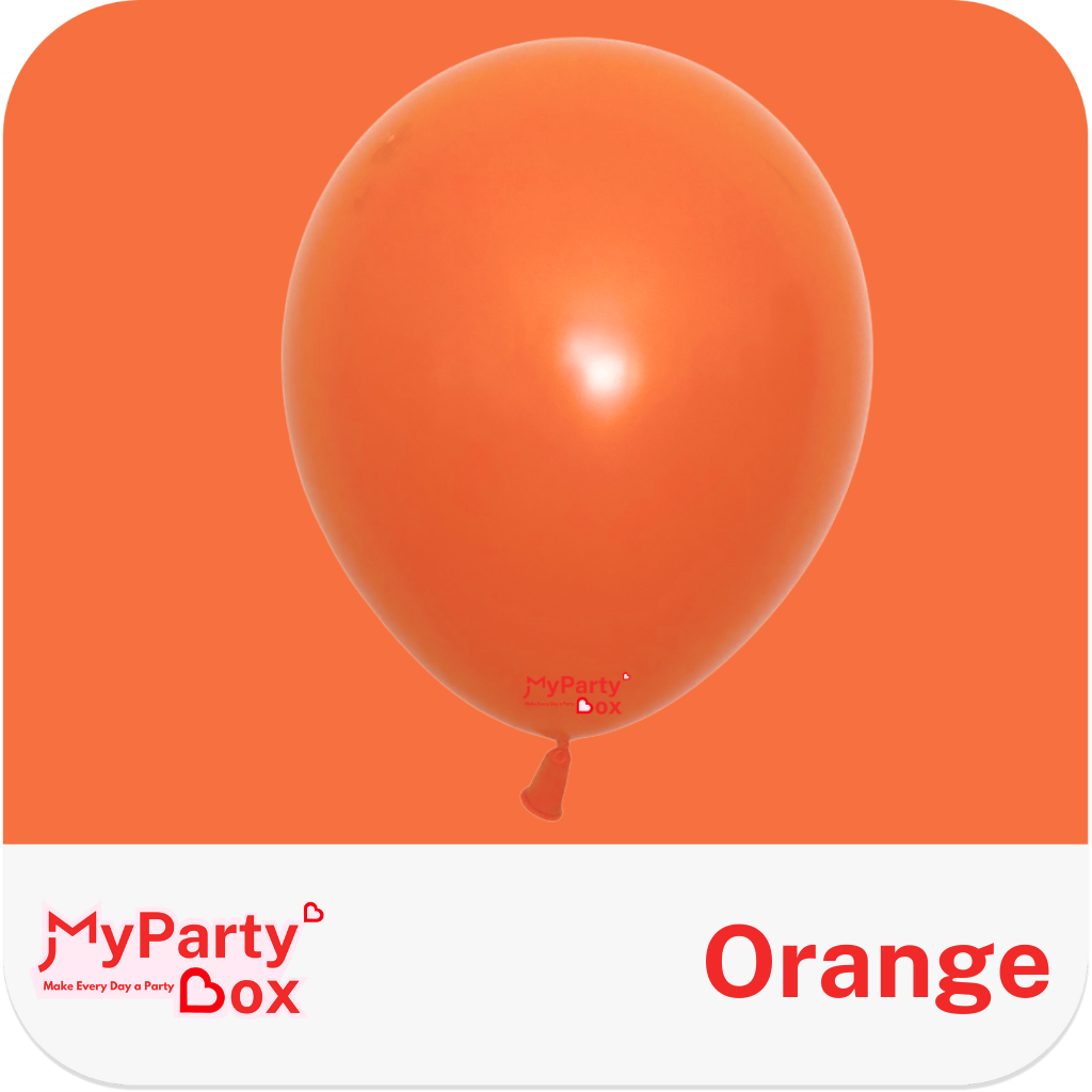 Sempertex Orange Latex Balloon Color Chart