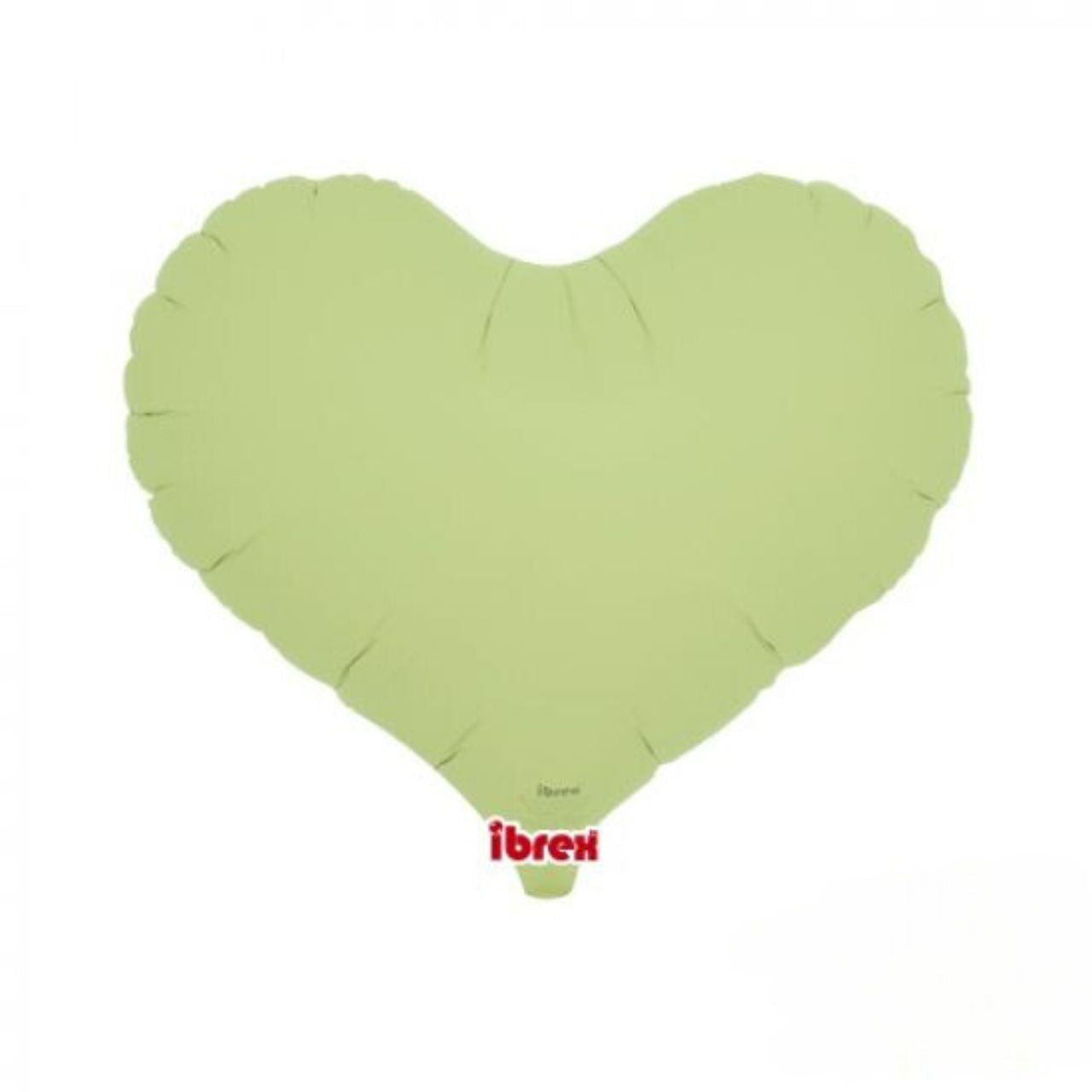 Ibreh Pastel Green Jelly Heart Foil Balloon (unpackaged)