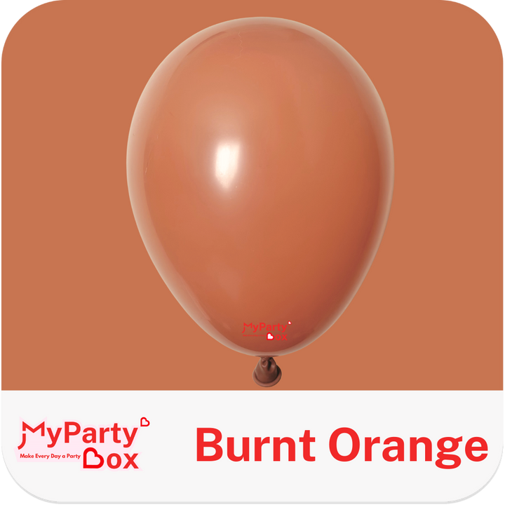 Tuftex Burnt Orange Latex Balloon Color Chart