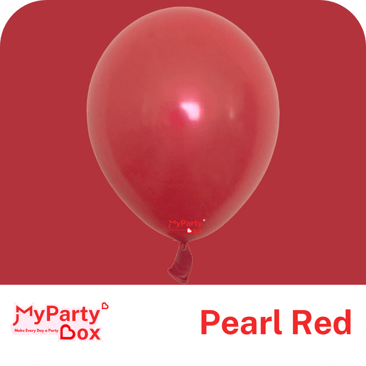 5" (12cm) Pearl Ruby Red Mini Latex Balloon