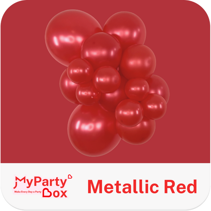 Sempertex Metallic Red Latex balloon Cluster