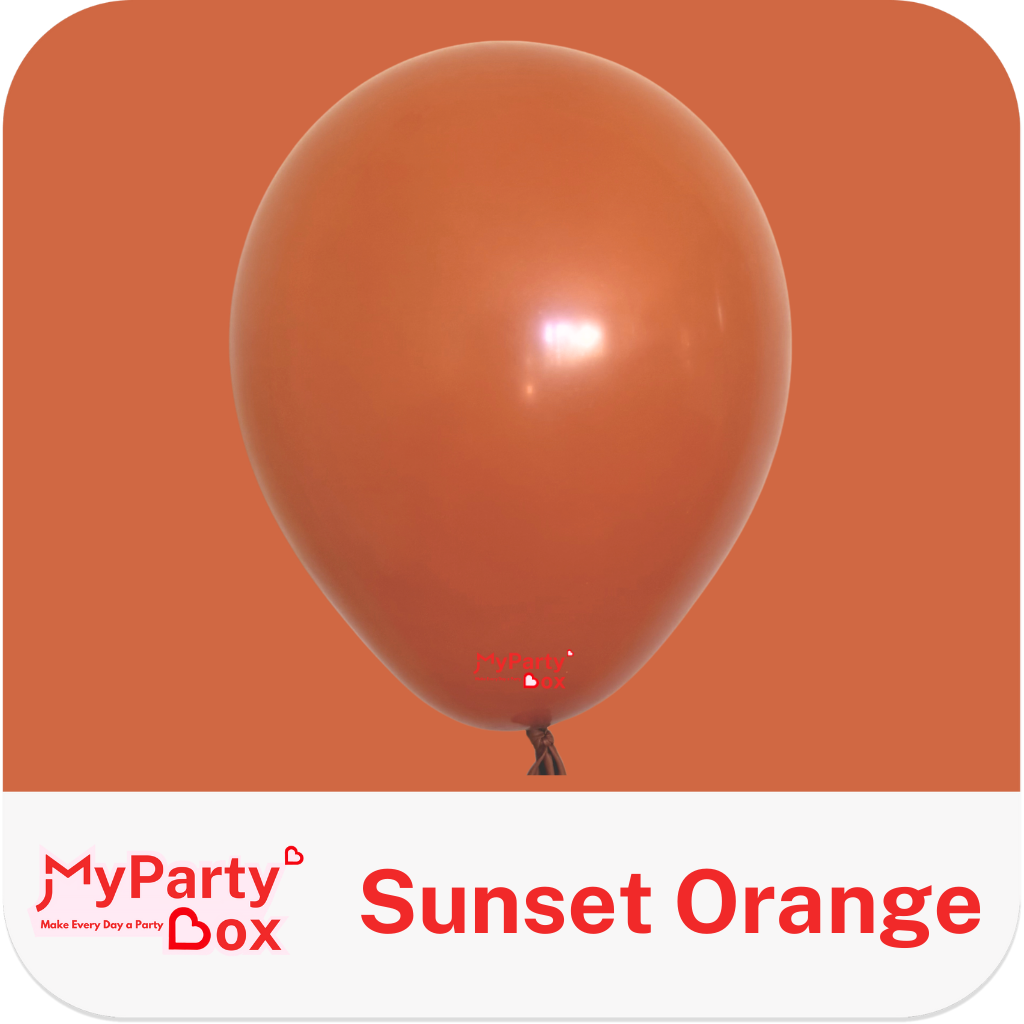 Sempertex Sunset Orange Latex Balloon Color Chart