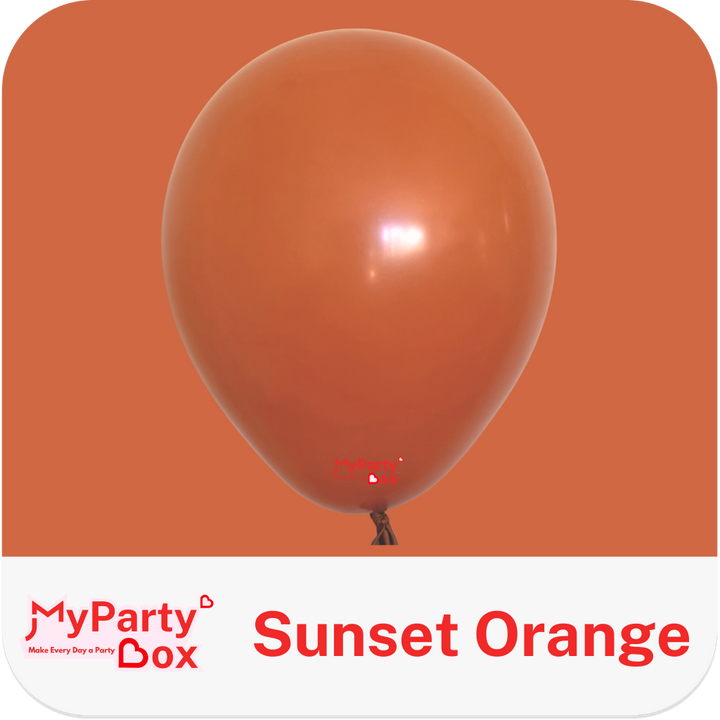 Sempertex Sunset Orange Latex Balloon Color Chart