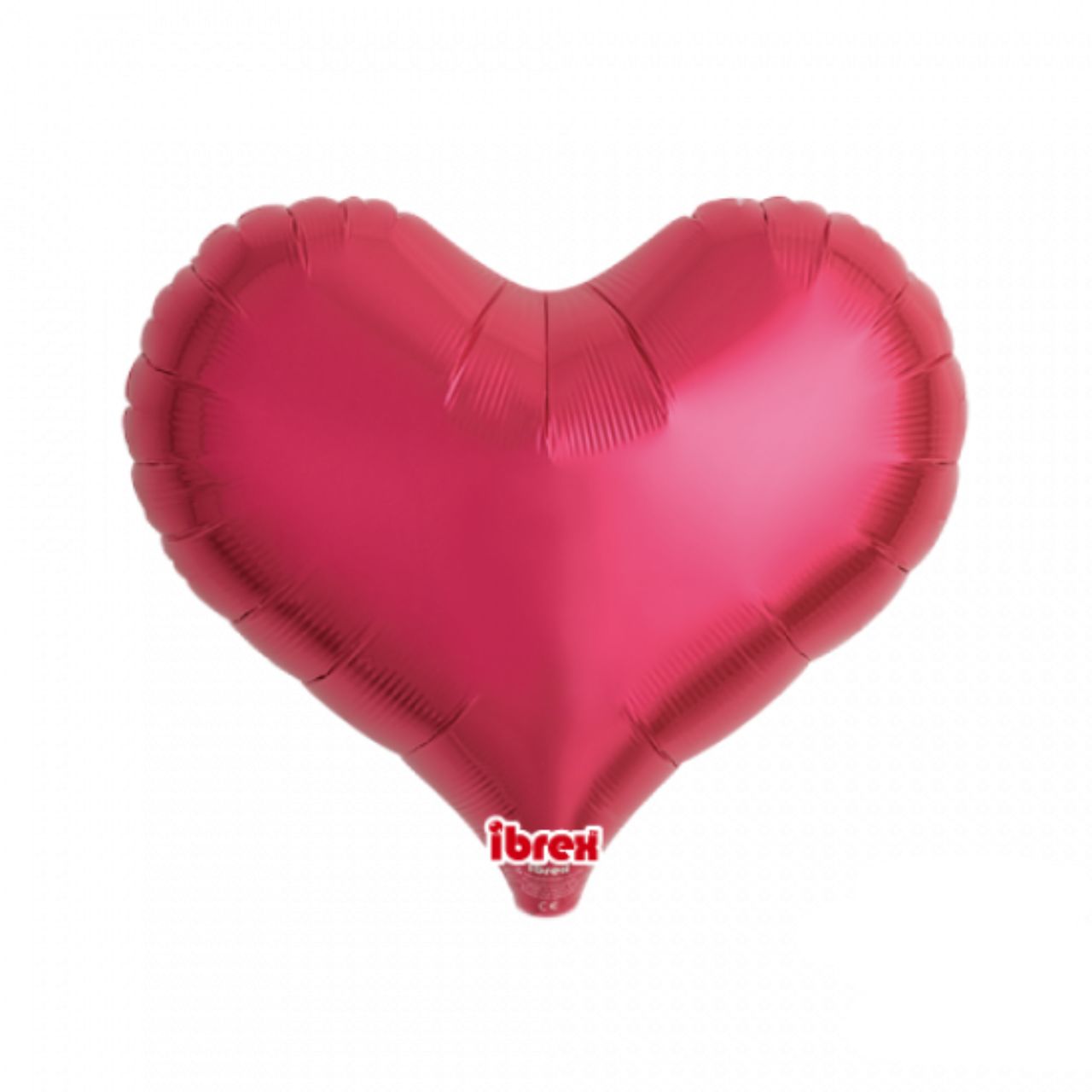 Ibreh Metallic Red Jelly Heart Foil Balloon (unpackaged)