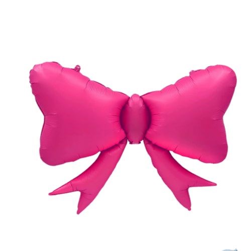 Hot Pink Bow Foil Shape Balloon