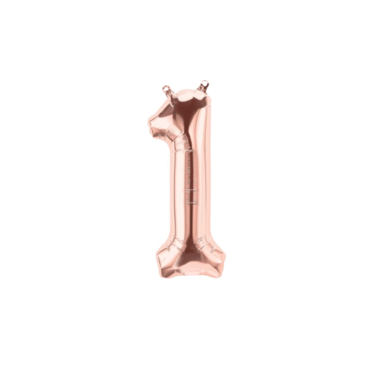 16" (41cm) Rose Gold Foil Number Balloon - 1 (Air-Fill)