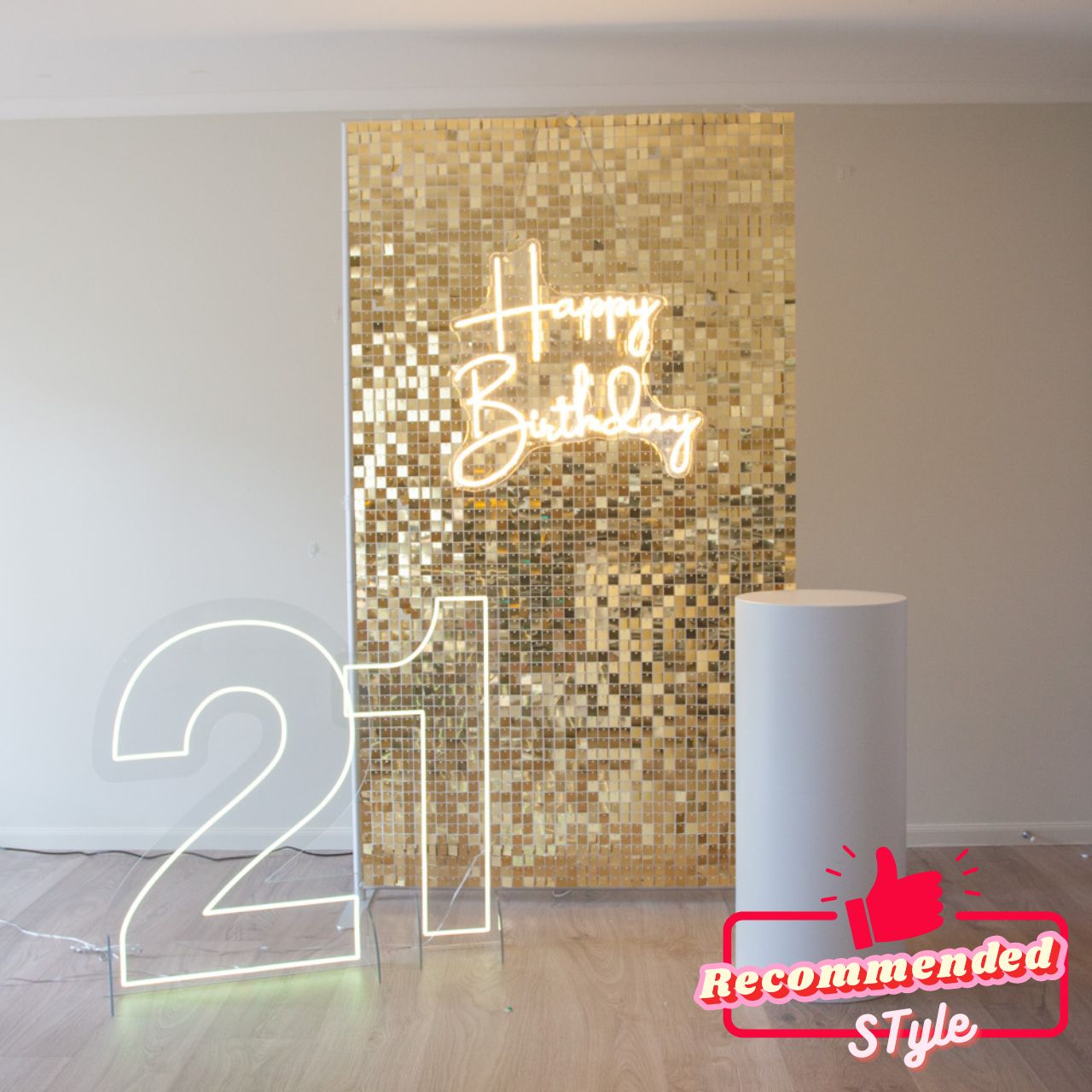 Light Gold Shimmer Wall - Meidum