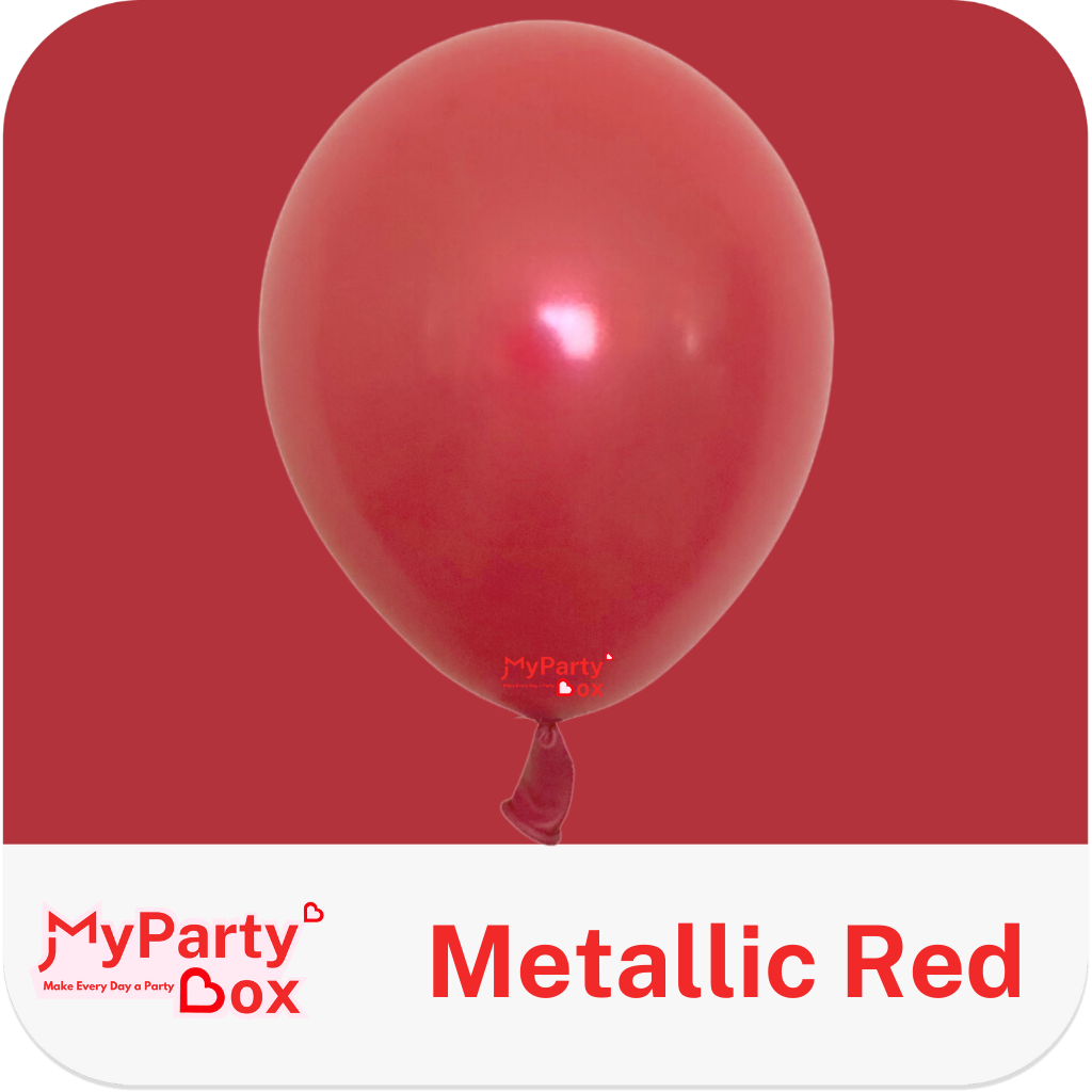 Sempertex Metallic Red Latex balloon Color Chart