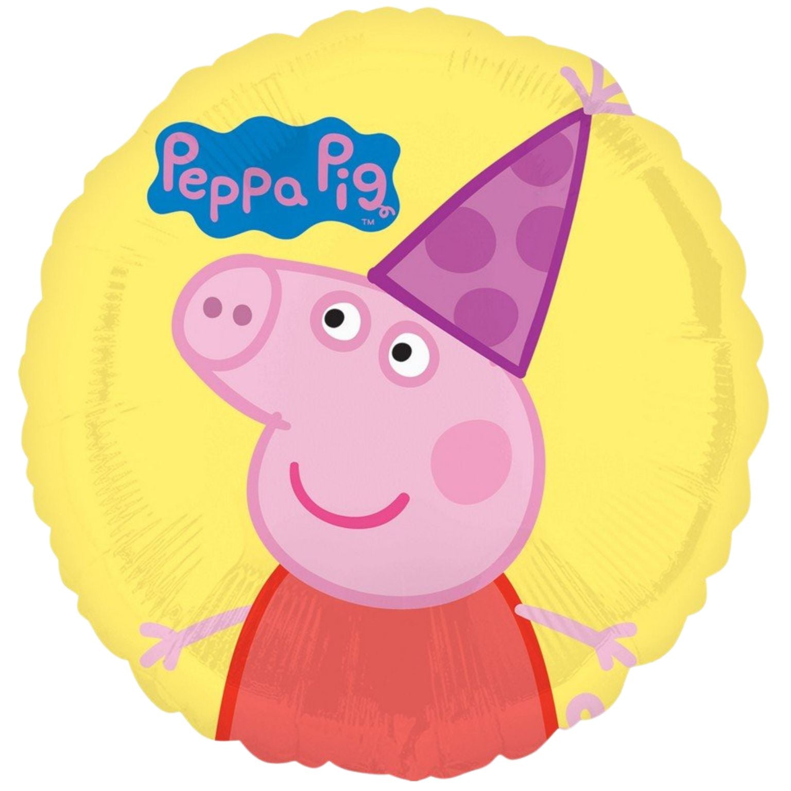 Anagram Peppa Pig Yellow Round Foil Balloon
