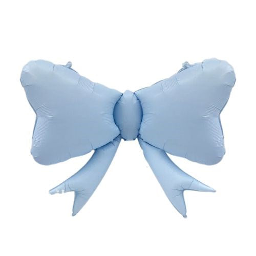 Matte Blue Bow Foil Shape Balloon