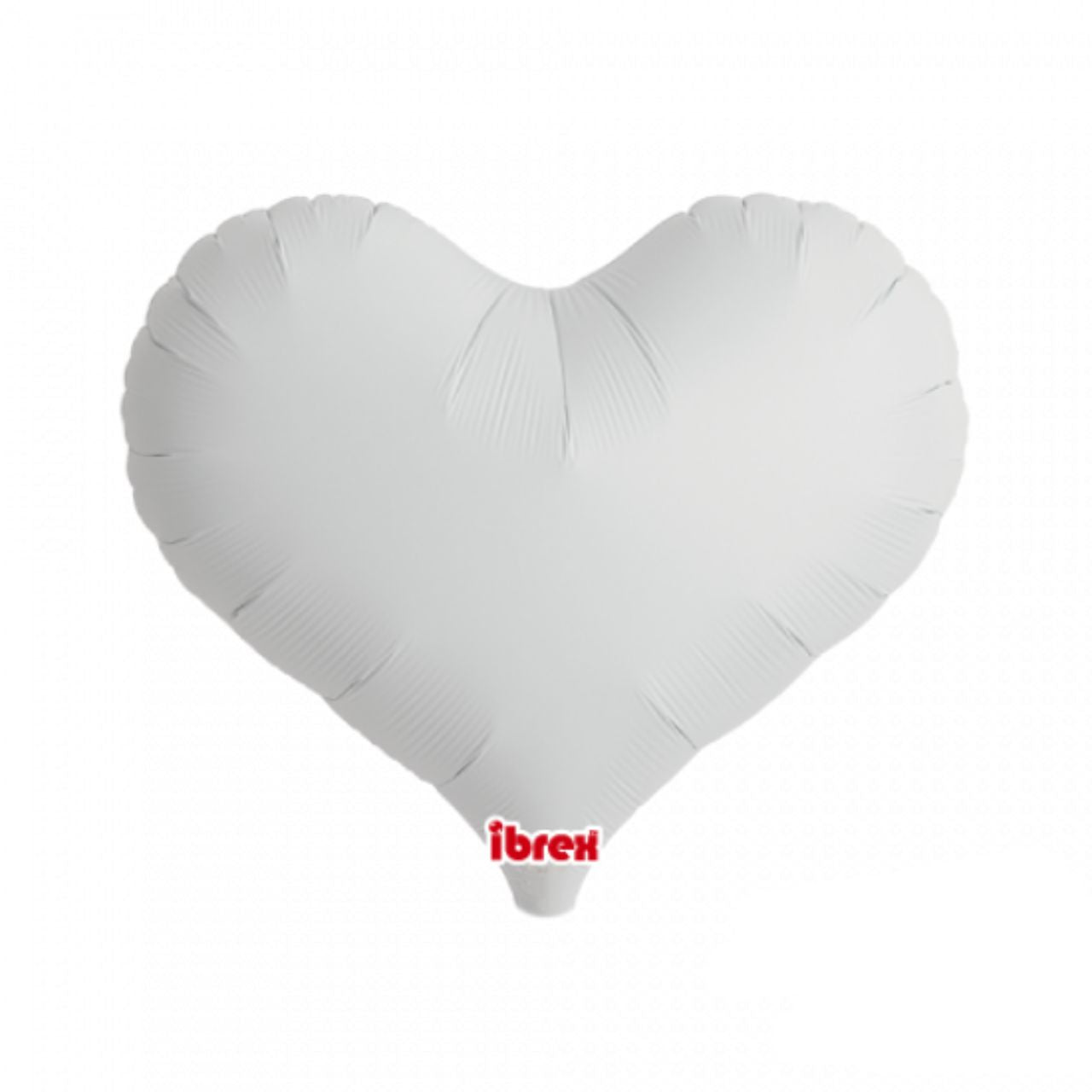 White Jelly Heart Foil Balloon (unpackaged)