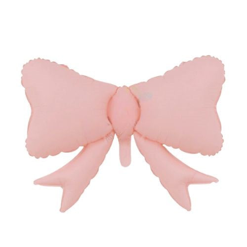 Matte Pink Bow Foil Shape Balloon