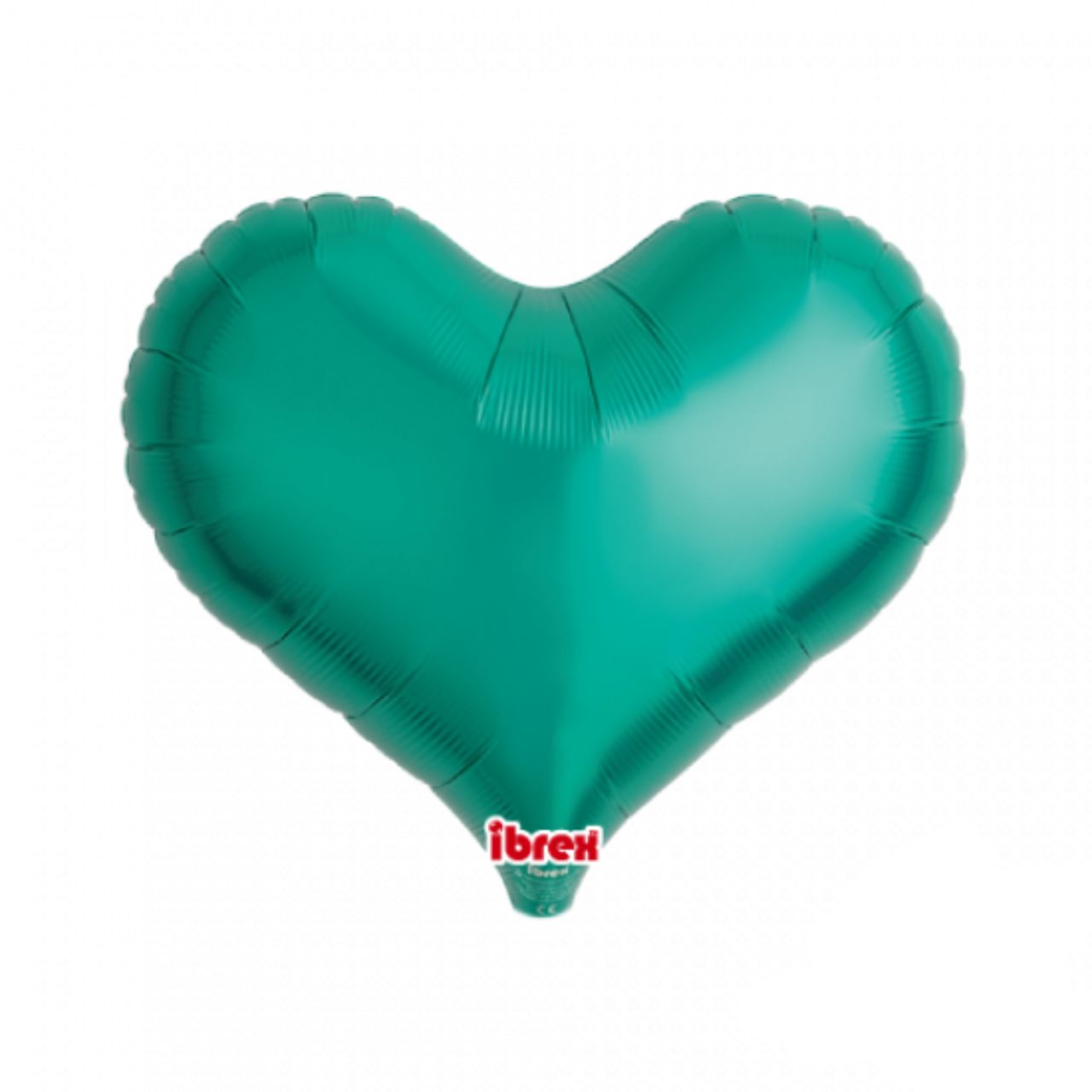 Ibreh Metallic Green Jelly Heart Foil Balloon (unpackaged)