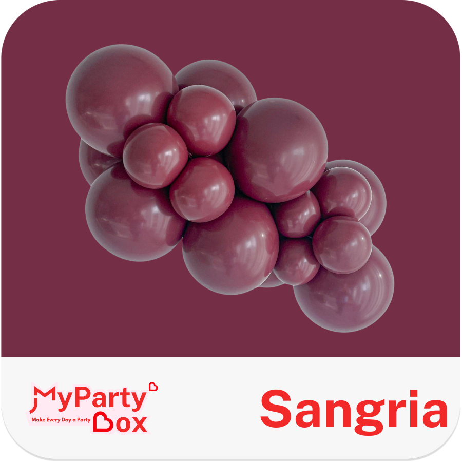 Tutex Sangria Latex Balloon Cluster