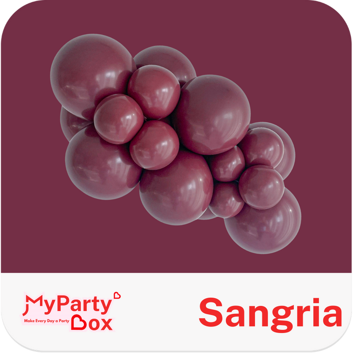 Tutex Sangria Latex Balloon Cluster