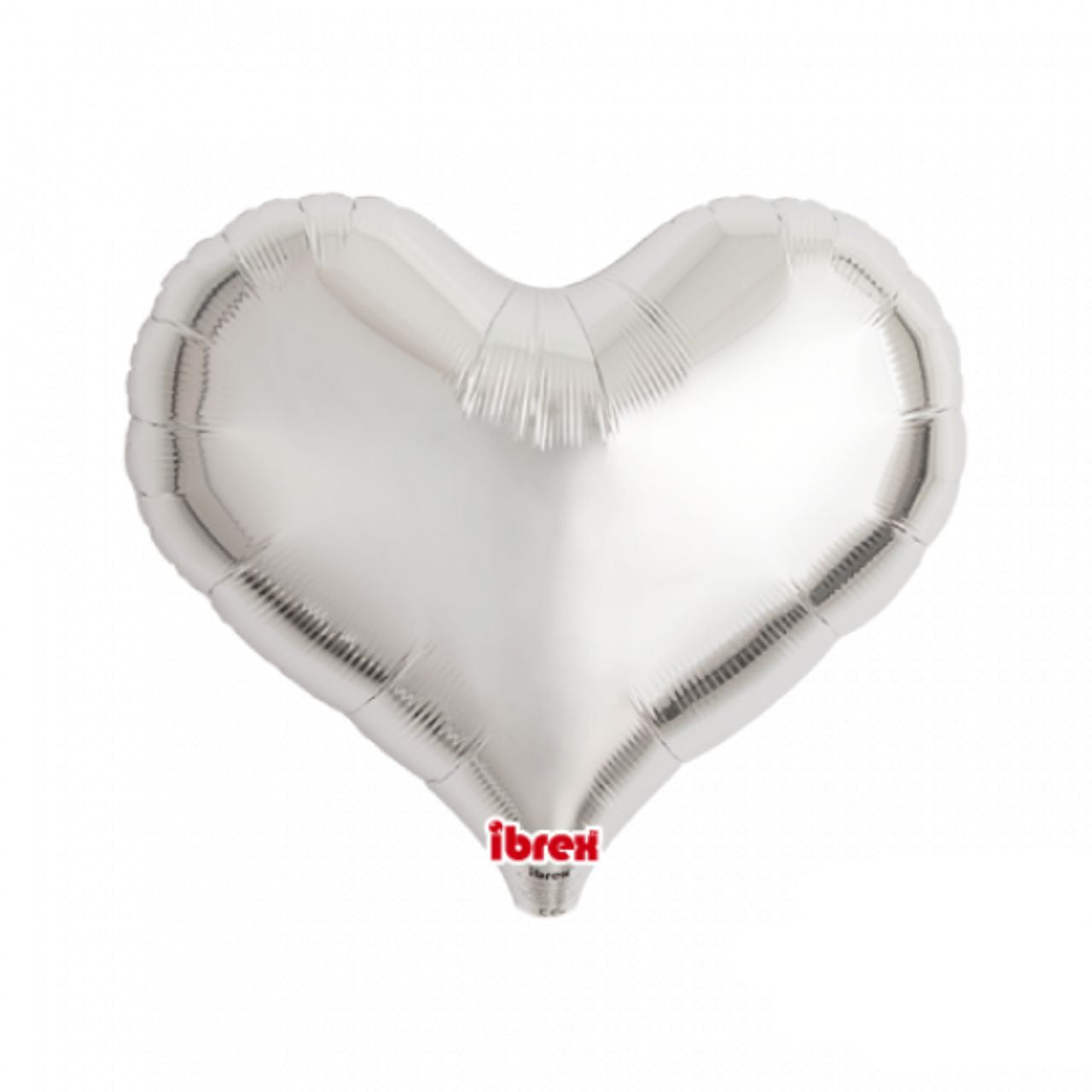 Metallic Silver Jelly Heart Foil Balloon (unpackaged)