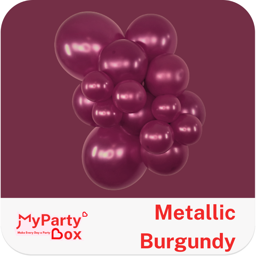 Sempertex Metallic Burgundy Latex Balloon Cluster