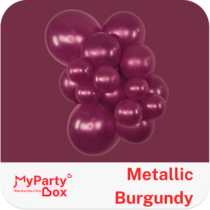 Sempertex Metallic Burgundy Latex Balloon Cluster