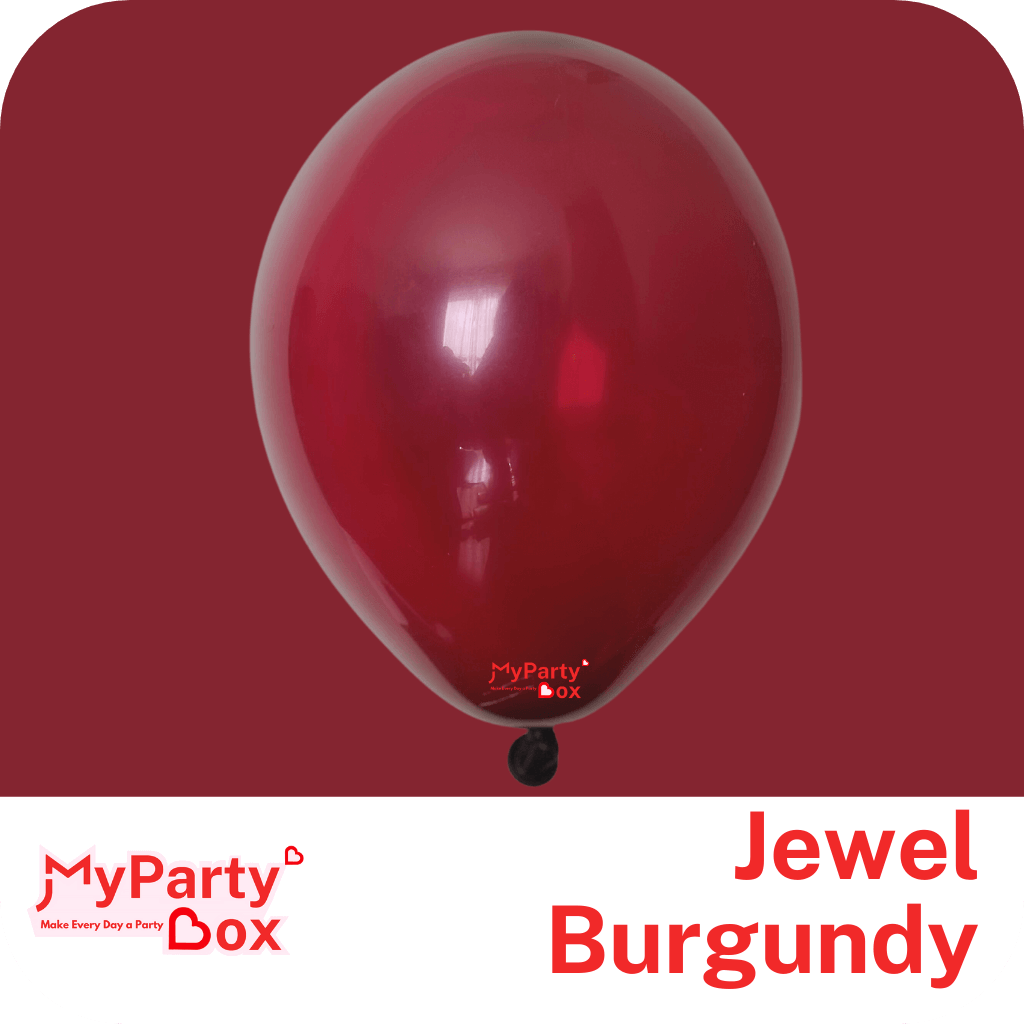 5" (12cm) Jewel Sparkling Burgundy Mini Latex Balloon