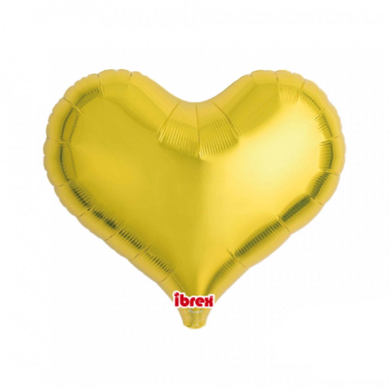 Ibreh Metallic Gold Jelly Heart Foil Balloon (unpackaged)