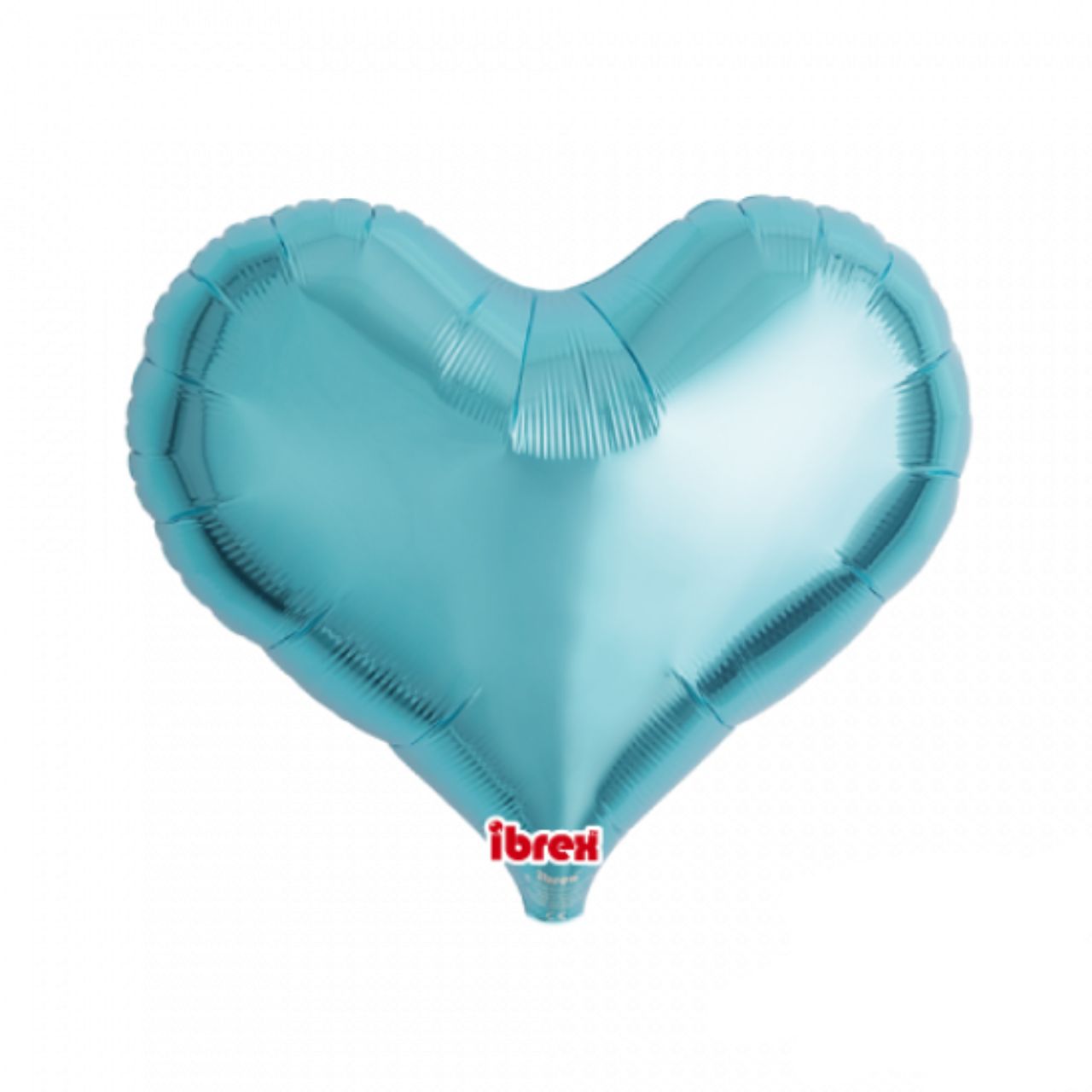Ibreh Metallic Light Blue Jelly Heart Foil Balloon (unpackaged)